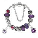 Fashion Unique Designed Enamel Alloy Crown Beads Bracelet