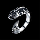 Men Unique Punk Style Fish Shape Stainless Steel Ring