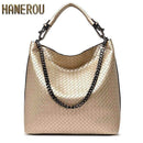 2017Chain Bucket Women Bag New Fashion PU Leather Women Shoulder Bag Big Luxury Brand Ladies Hand bags Large Tote Bag Sac A Main-Black-China-33cm-JadeMoghul Inc.