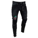 2018 Men Stylish Ripped Jeans Pants Biker Skinny Slim Straight Frayed Denim Trousers New Fashion skinny jeans men Clothes-1892-S-JadeMoghul Inc.