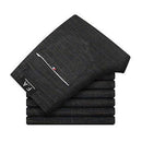 2018 Men's Stretch Stripe Casual Pants Men's Four Seasons High Quality Business Trousers Men's Straight Trousers-black-28-JadeMoghul Inc.