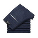 2018 Men's Stretch Stripe Casual Pants Men's Four Seasons High Quality Business Trousers Men's Straight Trousers-blue-28-JadeMoghul Inc.