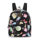 2018 Mini Pu Leather Women Backpack Female Fashion Perfume Bottle Petal Pattern Flower Backpack Female Girl Mochila Bagpack-Black-20x10x26cm-JadeMoghul Inc.