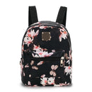 2018 Mini Pu Leather Women Backpack Female Fashion Perfume Bottle Petal Pattern Flower Backpack Female Girl Mochila Bagpack-Dark Grey-20x10x26cm-JadeMoghul Inc.