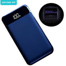 2018 New 20000mah Power Bank External Battery PoverBank 2 USB LCD Powerbank Portable Mobile phone Charger for Xiaomi MI iphone X-Black-JadeMoghul Inc.