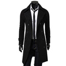 2018 New Arrivals Autumn Winter Trench Coat Men Brand Clothing Cool Mens Long Coat Top Quality Cotton Male Overcoat M-3XL T7-Black-L-China-JadeMoghul Inc.