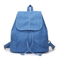 2018 New Denim Canvas Women Backpack Drawstring School Bags For Teenagers Girls Small Backpack Female Rucksack Mochilas Feminina-Sky Blue-JadeMoghul Inc.