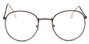 2018 New Designer Woman Glasses Optical Frames Metal Round Glasses Frame Clear lens Eyeware Black Silver Gold Eye Glass-coffee-JadeMoghul Inc.