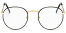 2018 New Designer Woman Glasses Optical Frames Metal Round Glasses Frame Clear lens Eyeware Black Silver Gold Eye Glass-gold black-JadeMoghul Inc.
