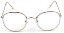 2018 New Designer Woman Glasses Optical Frames Metal Round Glasses Frame Clear lens Eyeware Black Silver Gold Eye Glass-silver-JadeMoghul Inc.