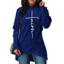 2018 New Fashion Faith Print Kawaii Sweatshirt Femmes Sweatshirts Hoodies Women Youth Female Pockets Creative Plus Size-Blue-XXL-JadeMoghul Inc.