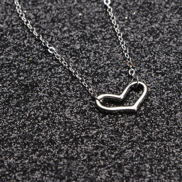 2018 new hollow love s925 sterling silver bracelet fashion simple happiness signal heart pendant VB02-White-sliver-JadeMoghul Inc.