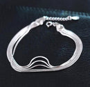 2018 New Simple Multilayer Tassel Snake chain Bracelet Genuine 100% 925 Sterling Silver jewelry for women chrismas gift-5 line-19.5cm-JadeMoghul Inc.