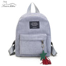 2018 Retro Velvet School Backpack For Girl Simple Design Minimalist Women Backpack Shoulder Bag Female Rucksack Bagpack Mochila-Gray 2-China-40x30x10cm-JadeMoghul Inc.
