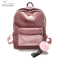 2018 Retro Velvet School Backpack For Girl Simple Design Minimalist Women Backpack Shoulder Bag Female Rucksack Bagpack Mochila-Pink 3-China-40x30x10cm-JadeMoghul Inc.