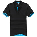 2018 Summer Polo Shirt Men Short Sleeve Breathable Cotton Casual Short Sleeve Mens Polo Shirts Lovers Women Polo-black blue-XS-JadeMoghul Inc.