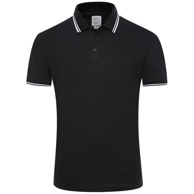 2018 Summer Style Cotton Man Polo Shirts Solid Color Short Sleeve Slim Breathable Famous Brand Men's Polos Shirts Male Tops XXXL-Black-XS-JadeMoghul Inc.