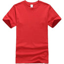 2018 T Shirt Men New Solid color T Shirt Mens Black And White 100% cotton T-shirts Summer Skateboard Tee Boy Hip hop Tshirt Tops-Red-M-JadeMoghul Inc.