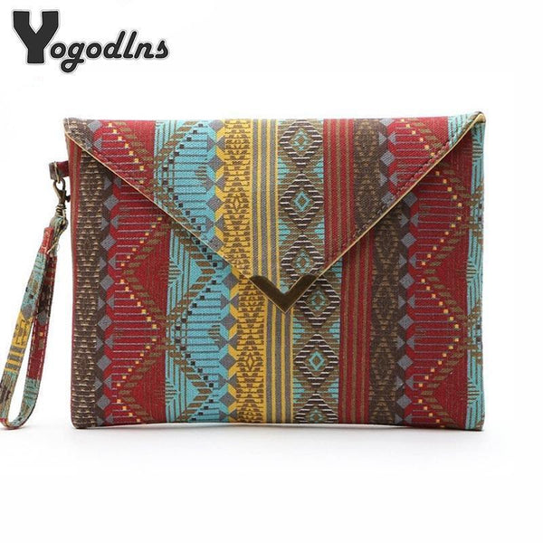 2018 vintage evenlope clutch bag Bolsa Feminina new handbag canvas day clutches fashion women messenger bags striped handbags-as photo1-27x2x20cm-JadeMoghul Inc.