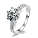 Fashion Jewelry Prong Setting Circular Shape Zircon Simple Style Brass Lady Ring