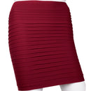 2018 Summer Ladies Skirt High Waist Candy Color Elastic Pleated A-Line Skirt