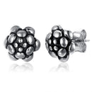 Antique Sun Flower Model Sterling Silver Stud Earrings