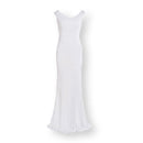 Sexy Elegant Woman Solid Color Lace Hollow Slim Evening Dress