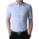 Business Man Stylish Simple Design Non-Iron Soft Short Sleeve Cotton Shirt