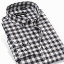Man's New Style Plaid Pattern College Style Cotton Dress Shirt