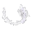 Adjustable Handmade Acrylic Crystal Imitation Pearls Hair Jewelry With Comb