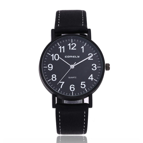 Classic Fashion Design Number Scale Unisex Style Decorated Quartz Watch