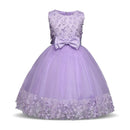 New Arrived Cute Multilayers Lace Bowknot Solid Elegant Unique Designs Party Embroidered Formal Princess Dress