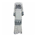 Hot-Selling Loose Bohemian Style Paisley Printed Viscose Infinity Women Long Sleeve Maxi Dress