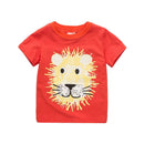 Fashion Boys Breathable Cotton Lovely Tiger Face Printed Graphic Animal Plain T Shirts For Printing