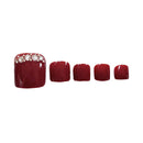 24pcs Thickness Symmetry Good Toughness Quality Toner Diamonds False Toenails Piece Artificial Nails With 2g Nail Glue