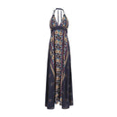 Women Vacation Style Sexy Floral Printed Hot Sale Halter Dress