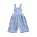 New Arrived Fashion Unisex Blue Solid Color Cotton Shorts Joker Pros And Cons To Wear Jumpsuit