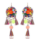 Girl Top Grade Handmade Ethnic Bohemia Style Colorful Creative Tassel Earrings