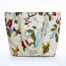 Beautiful Peony Birds Leaves Printed Rope Single-shoulder Canvas Tote Bags