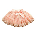 Kids New Arrival Lovely Lace Imitation Pearls Bowknot Princess Skirt