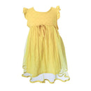 Kids Hot Sale Flouncing Sleeves Flower Embroidered Breathable Gauze Princess Dress