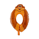 16 Inches Foil Cartoon Animal Pattern Birthday Party Supply 0 Number Balloon
