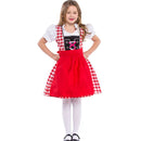 Classic Checked Pattern Girl Halloween Cosplay Traditional Oktoberfest Costume