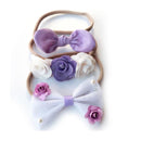 3Pcs Set Baby Girls Nylon Pretty Colorful Flowers And Bowknot Different Pattern Cute Headbands