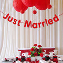 Fashion "Just Married" Letters Banner Wedding  Scene Layout Party Decoration