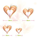 4Pcs Romantic 3D Tridimensional Heart String Button Hanging Decoration Set For Wedding Party