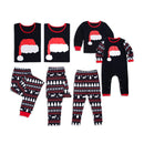 Christmas Pajamas Set Cotton Christmas Hat Printed Long Sleeves Matching Family Outfits