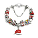 Hot Selling Alloy Red Christmas Hat Shape DIY Beads Fine Bracelets