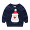 New Arrived Unisex Cotton Lovely Santa Claus Printed Long Sleeves Pullover Tops