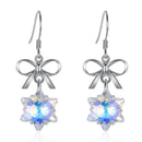 Fashion Luxury Christmas Gift Shape Women Sterling Silver Crystal Earrings